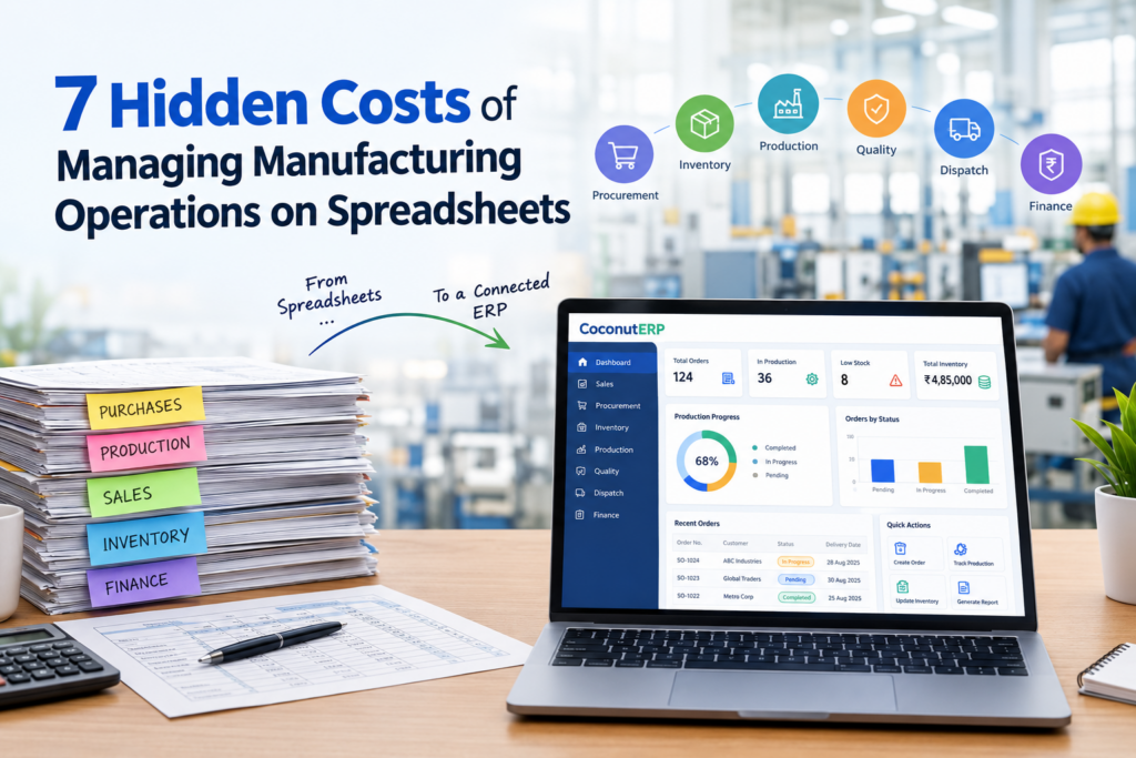 Hidden costs of managing manufacturing operations on spreadsheets